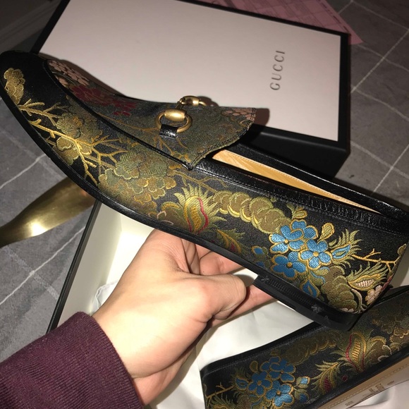 Gucci Flower Pattern Loafers